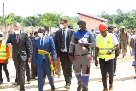 Visite du chantier de construction d&rsquo;une gare routière moderne dans la Ville D&rsquo;Obala